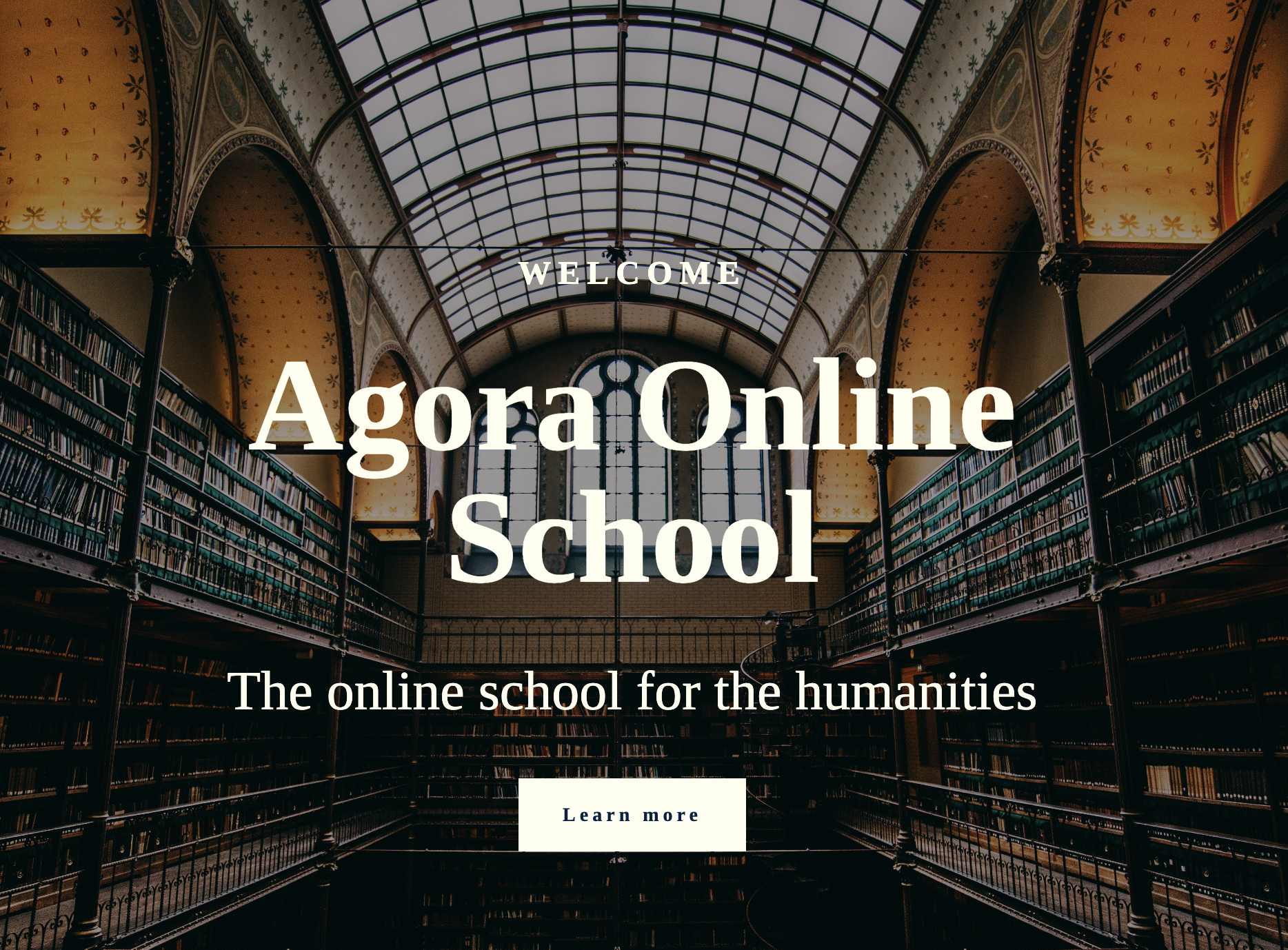 landgin page for agora online school