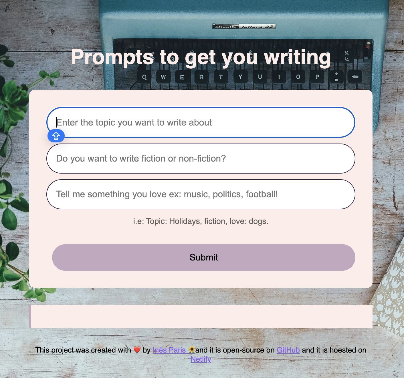 prompts for writing app overview